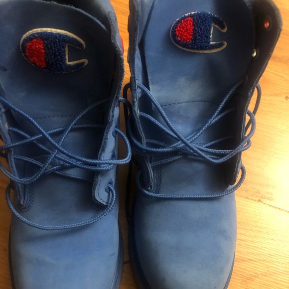 champion timberlands blue